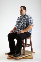 Whole Body Man Artistic poses White Casual Overweight